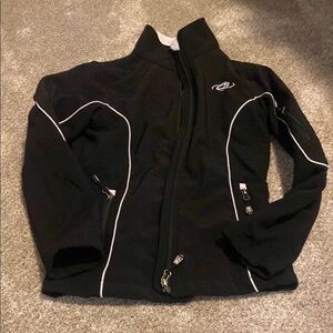 😎CB Light weight Black Jacket with White Accents